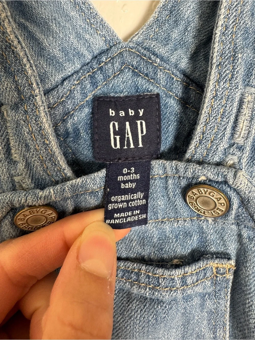 Baby GAP Denim Ruffle Bubble Shortalls Overalls Blue Light Wash 0-3 Months
